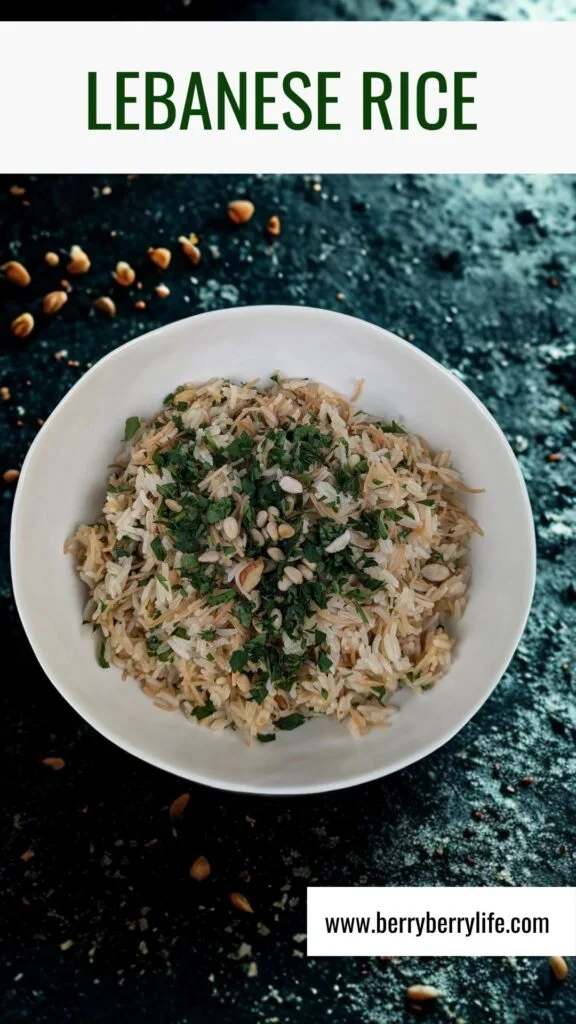 Lebanese Rice vertical image for Pinterest