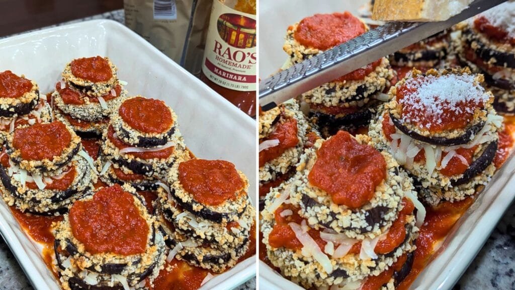 grate some Parmesan cheese on the top