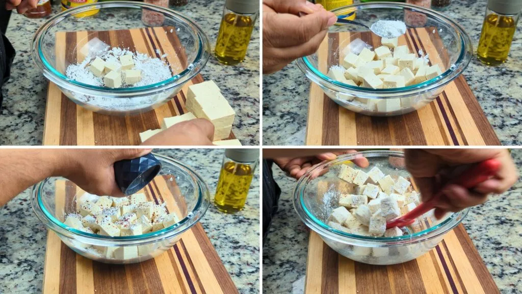 add Tofu with the dry ingredients