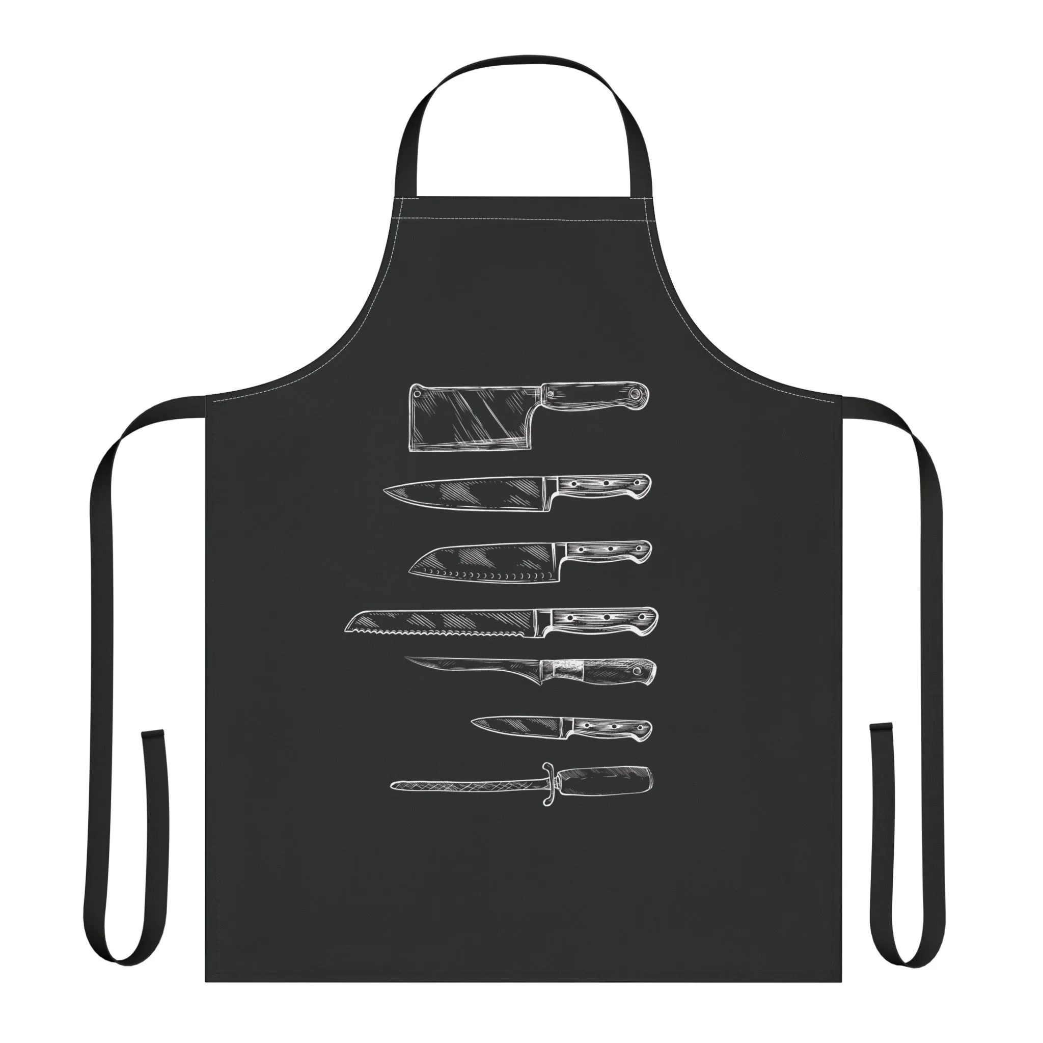 Chef's Knives Out Apron - Black