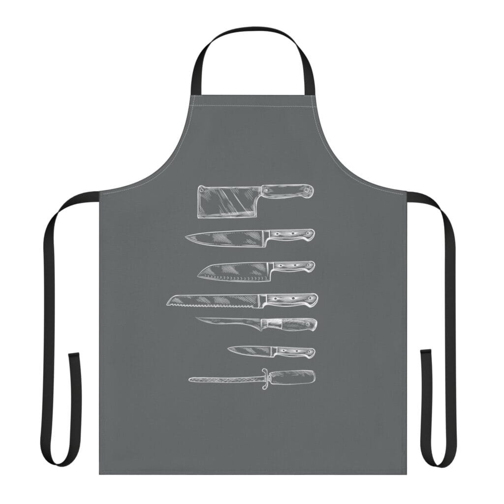 Chef's Knives Out Apron - Dark Grey