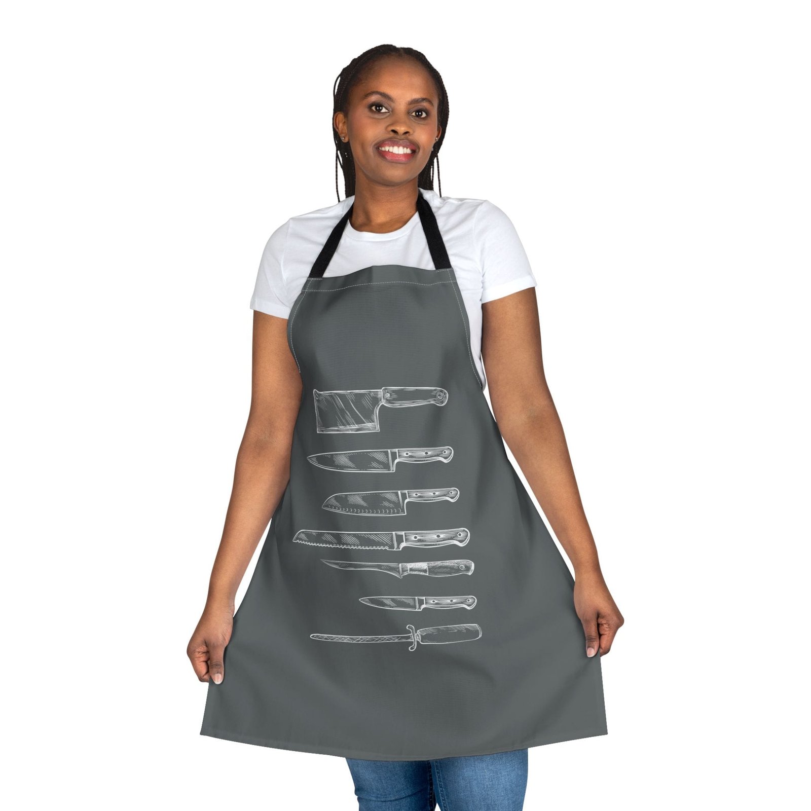 Chef's Knives Out Apron - Dark Grey - Image 4