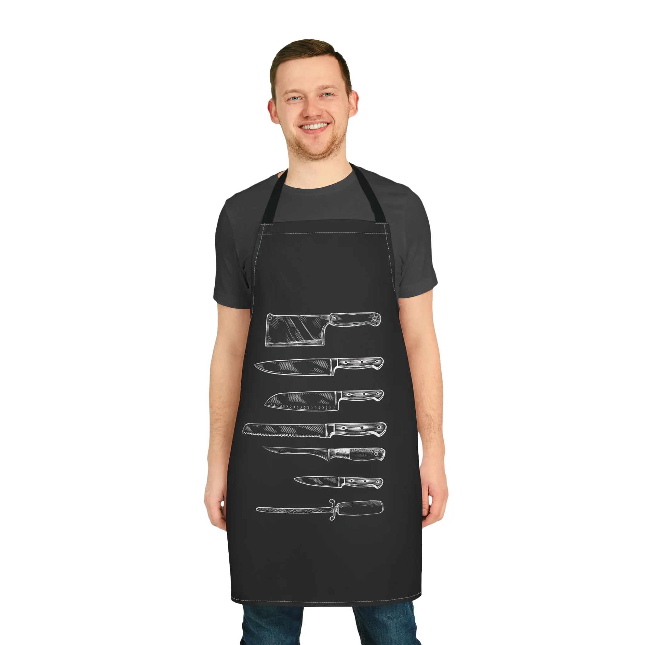 Chef's Knives Out Apron - Black - Image 2