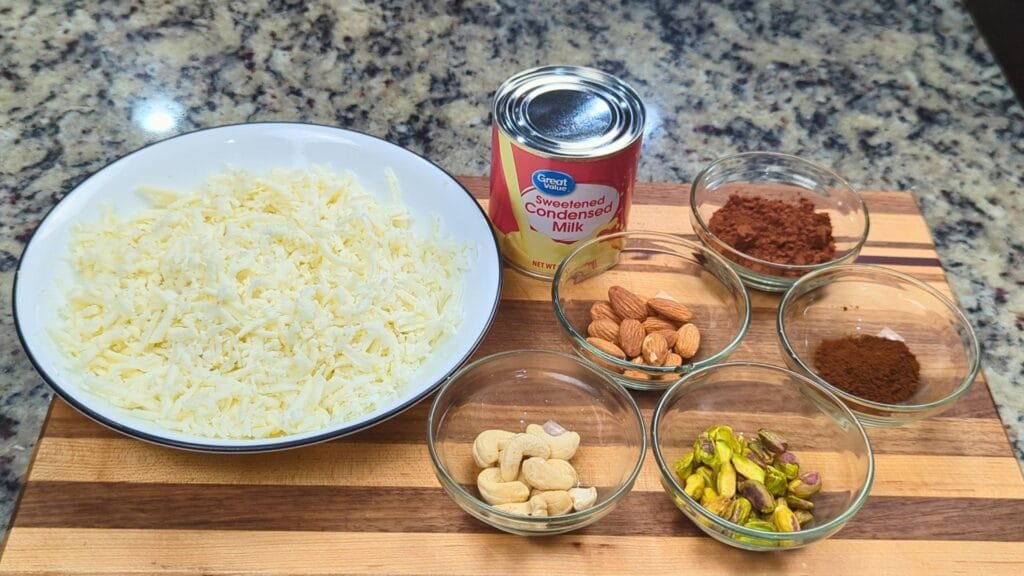 Ingredients for Coffee Kalakand
