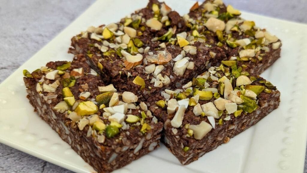 Coffee Kalakand in a plate