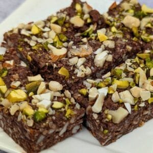 Coffee Kalakand in a plate