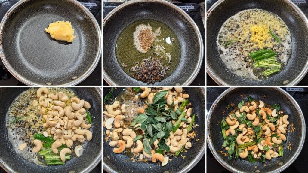 Tempering is ready for Ven Pongal