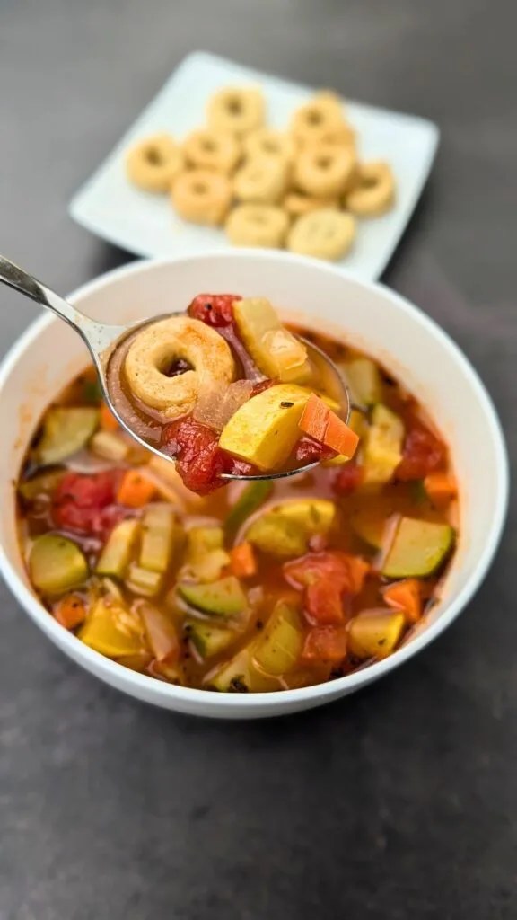 Tomato Vegetable Soup vertical image 