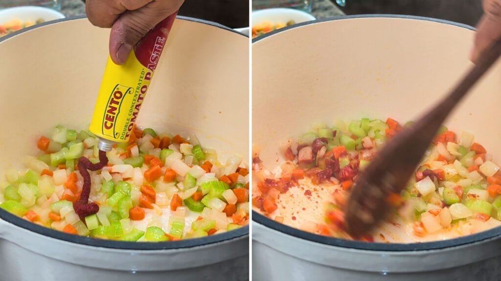 Add Tomato Paste and mix it well.