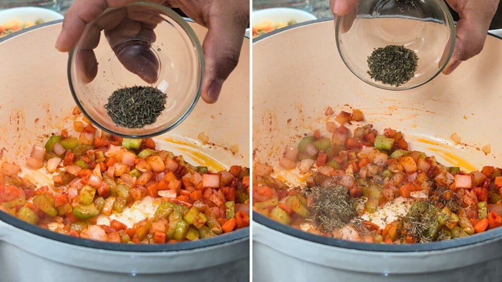 add Dried Parsley and Dried Thyme