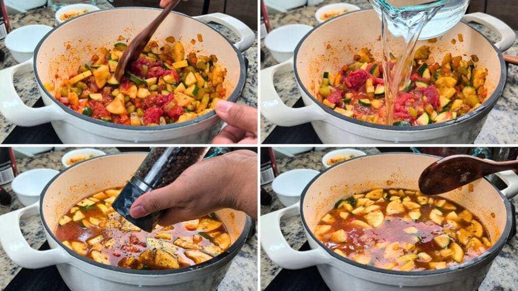 Add Water, Black pepper and mix it well.