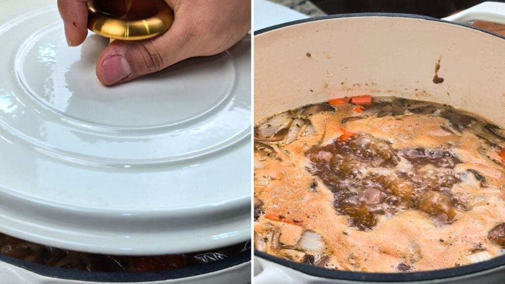 Cover the Dutch oven and let the water boil