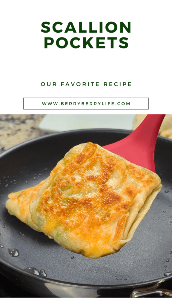 Scallion Pockets Vertical image for Pinterest