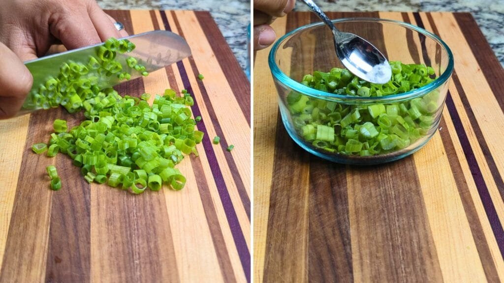 Green part of Scallion and Baking Soda