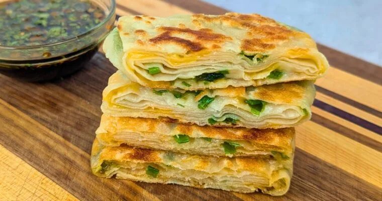 Scallion Pockets with Dipping Sauce